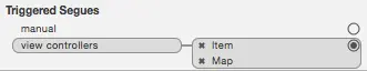 triggered segues tab bar controller