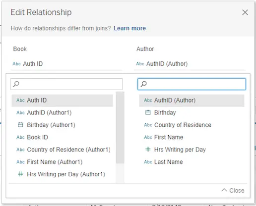 How to edit relationship