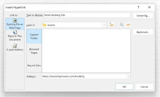 Event Planning With Excel - Making Connections