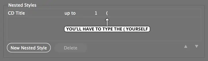 nested style option