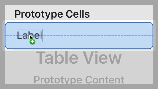 lists add label to content view