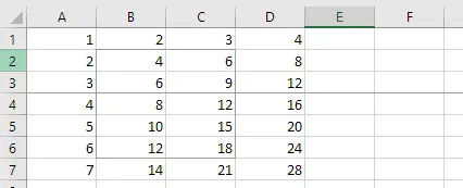 Intro To Excel Page Layout 1 example showing suppose row 4 was selected and you issued the command: