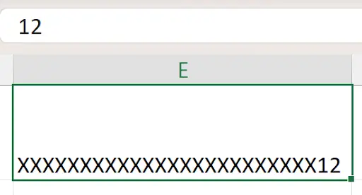 Excel number formatting demonstration - step 10