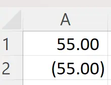 Excel number formatting demonstration - step 6