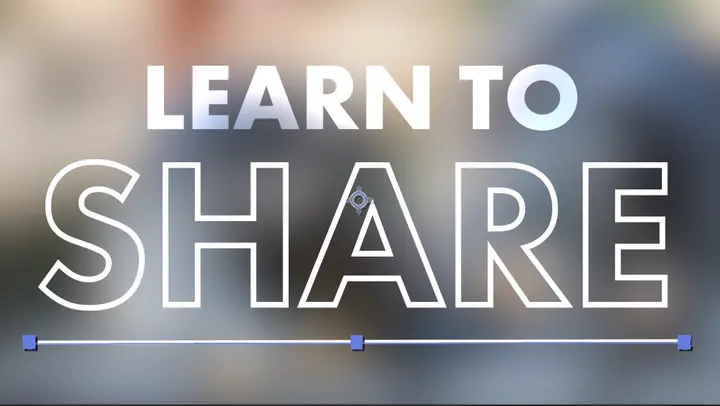 After Effects composition showing a straight line drawn below text using the Pen tool