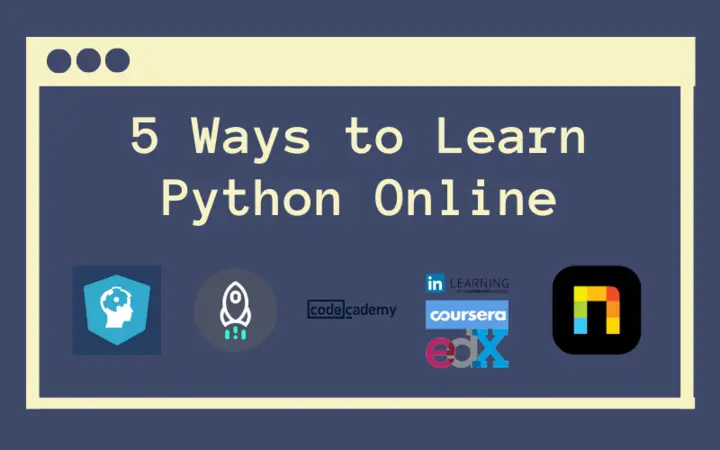 5 Ways to Learn Python Online Graphic