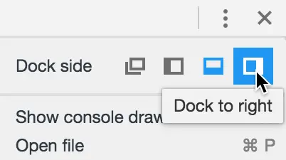 chrome dock to right