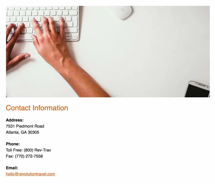revolution email link