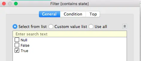 Tableau parameter control widget displayed on the worksheet