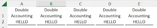 Formatting Cells In Excel example showing you can see here, the small gaps: