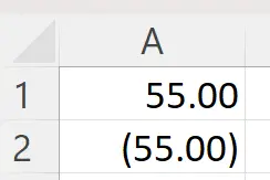 Excel number formatting demonstration - step 5