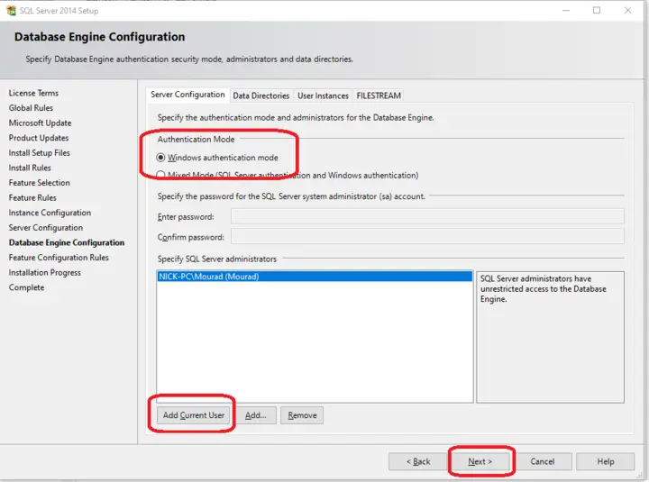 Sql server express install 4