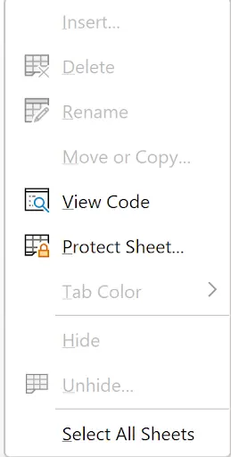 Excel protection settings - step 13