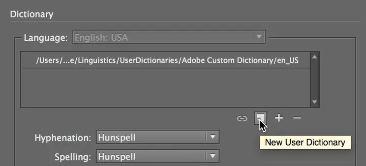 new shared dictionary