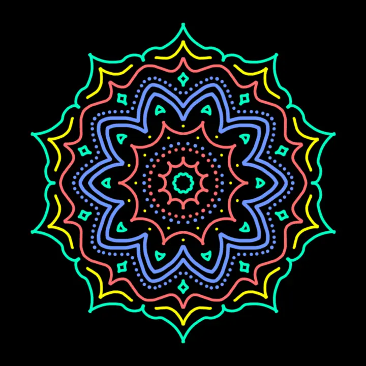 Photoshop CC 2019 symmetrical painting feature creating a mandala design