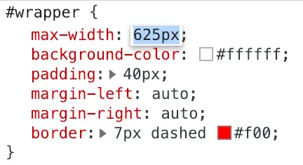 browser inspector editing css2