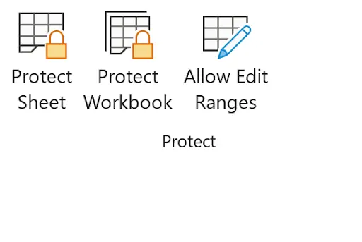 Excel Format Cells Protection tab showing Locked and Hidden checkboxes