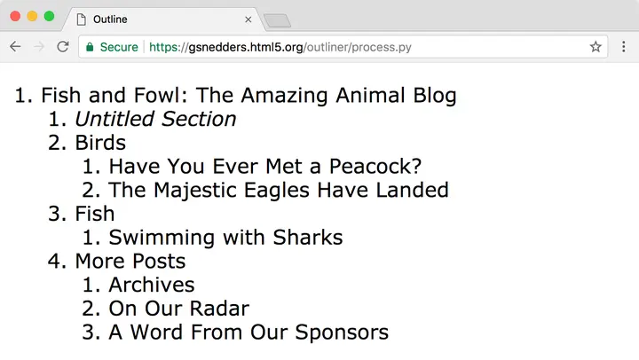 HTML5 semantic elements