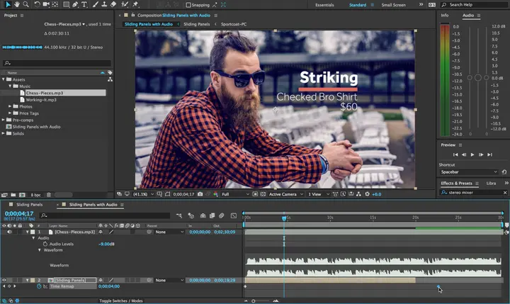 Project created in Adobe After Effects