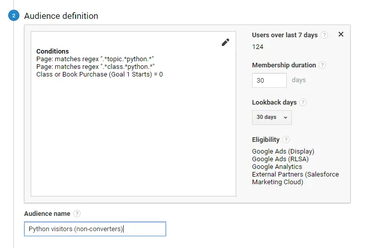 Python Audience Google Analytics