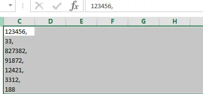 Excel Justify Command screenshot