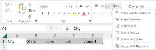 Ribbon in Formatting Cells In Excel