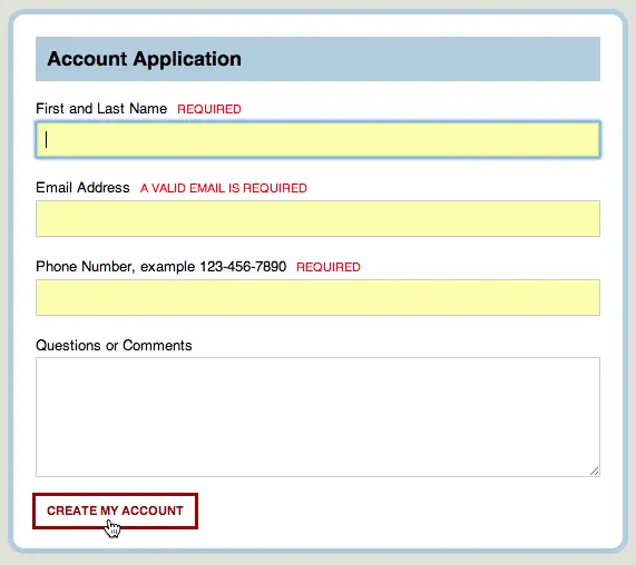 form validation jQuery