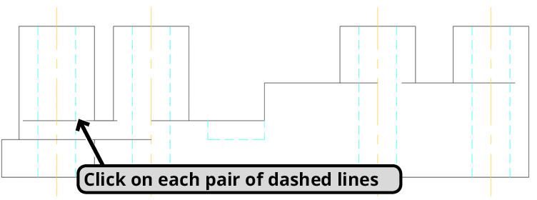 dimension centerline tool