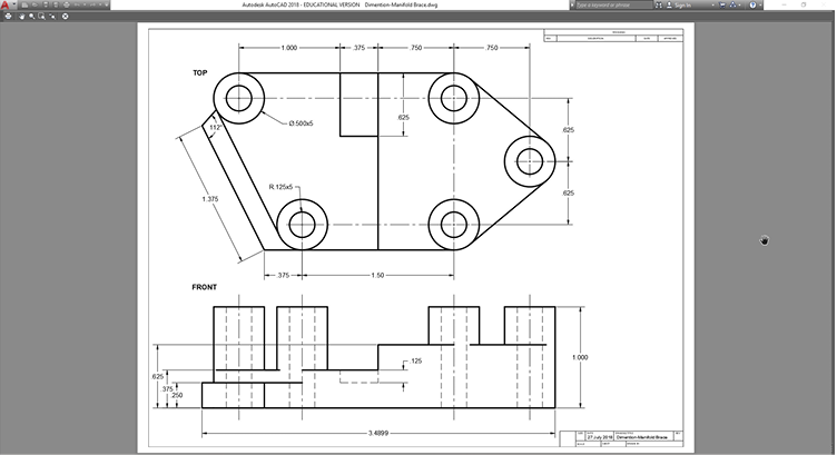 2D CAD EXERCISES 579 - STUDYCADCAM | Autocad drawing, Cad drawing, Autocad