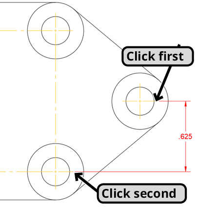 dimensions centermark linear points 2