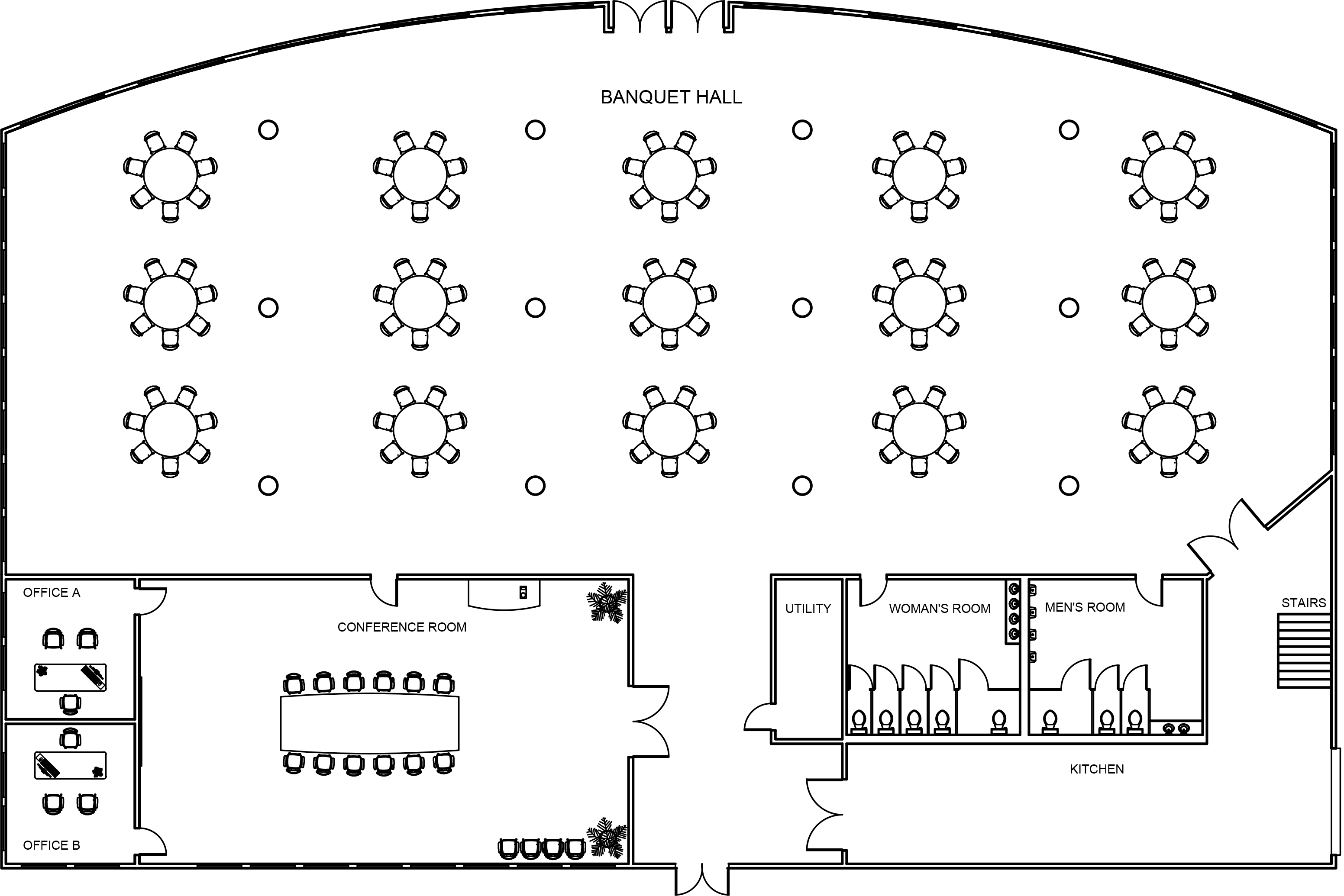 ex preview array banquette hall