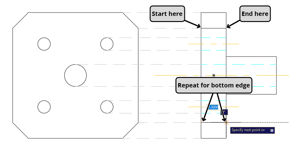 layer states draw side view lines