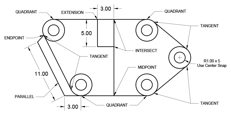 object snap cheat sheet