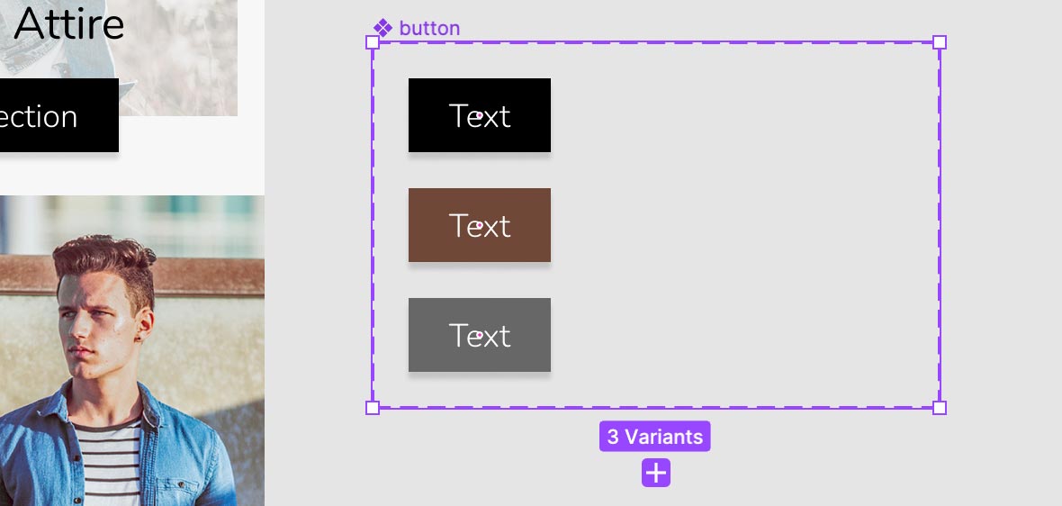 button component set make wider