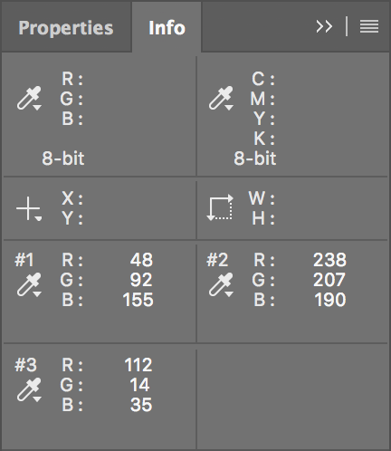 info palette