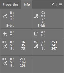 info palette