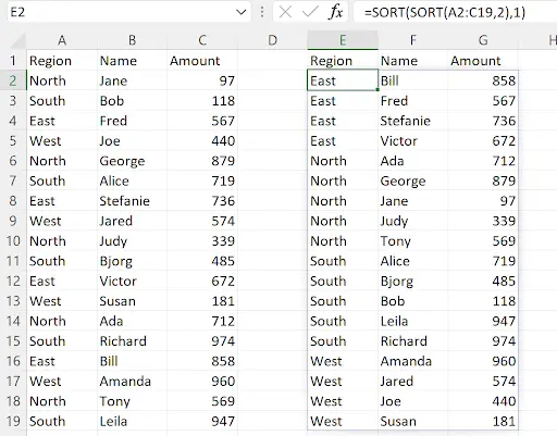 Excel dynamic array formula result - step 14