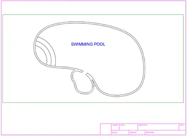 text model space swimming pool