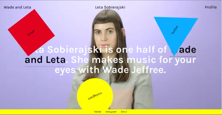 Portfolio by Leta Sobierajski showcasing vibrant design style