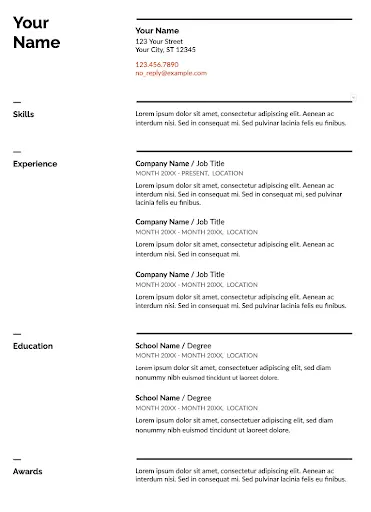 Example of a professional design resume layout showing key sections and clean formatting