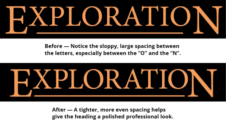 kerning tracking exercise preview