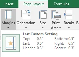 Intro To Excel Page Layout 1 example showing then when you click the dropdown next time, you’ll see this