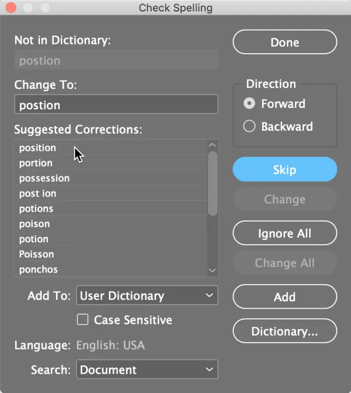 spell check