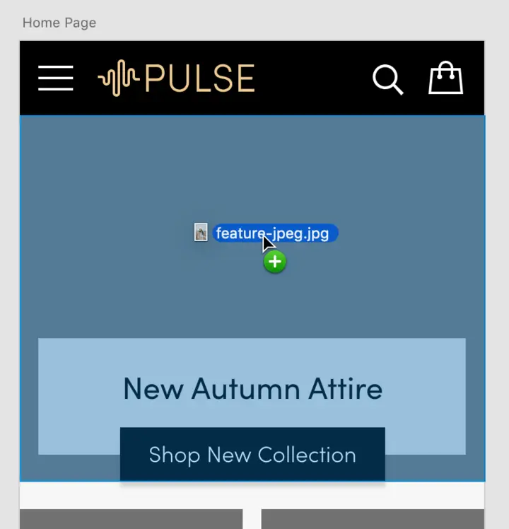 pulse drag on feature image