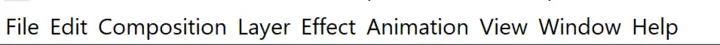 Layer menu in After Effects top toolbar