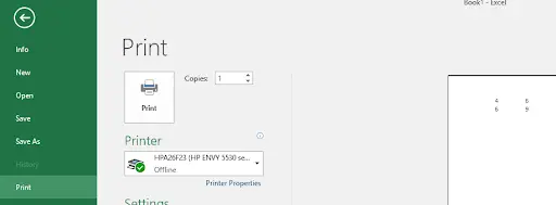 Intro To Excel Page Layout 1 example showing in the print area which was set above, if you did file/print
