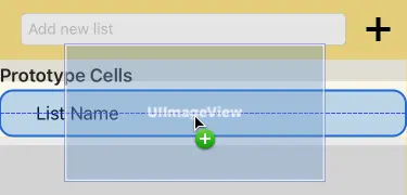 lists add image view to content view
