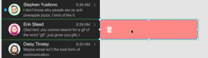 position delete row