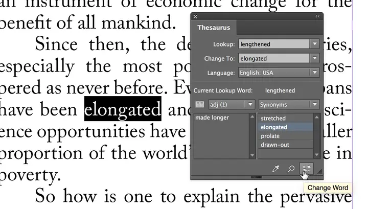 thesaurus change word