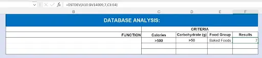 Func - Calculating Standard Deviations with DSTDEV and DSTDEVP